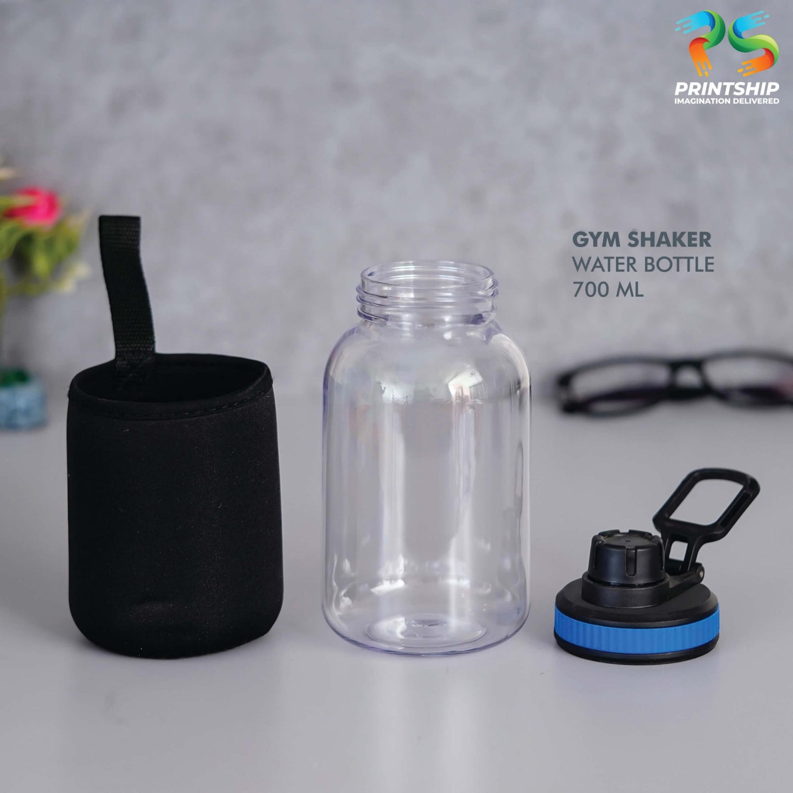 YuBingo Clear Gym Shaker With Blue Cover - Corporate Gift | Product image 3