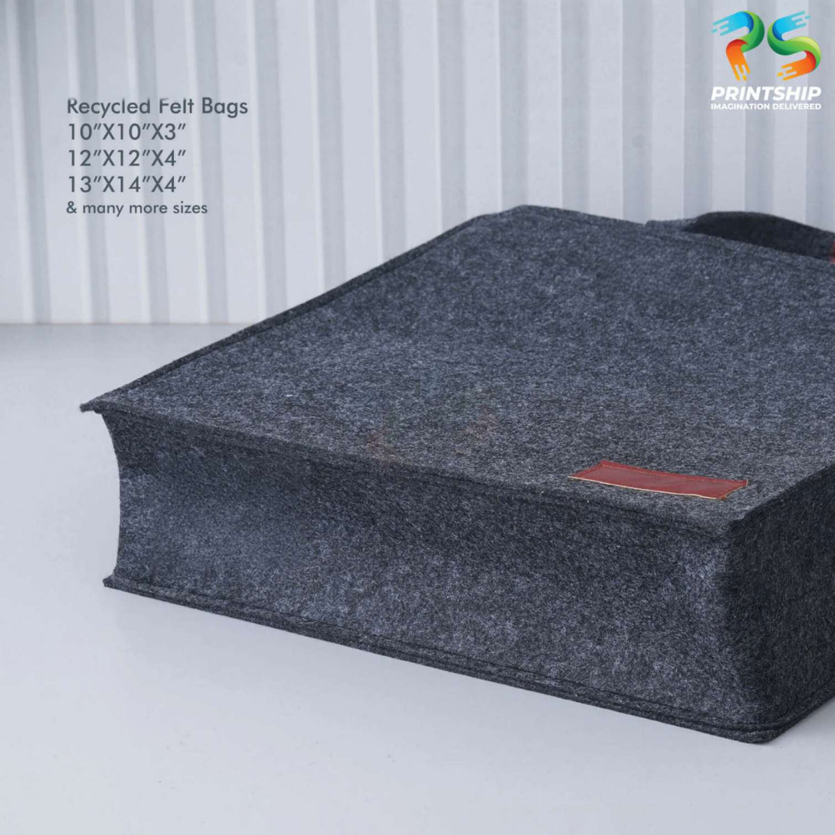 YuBingo Black Recycled Felt Hand Bag (Large) - Corporate Gift | YuBingo corporate gift