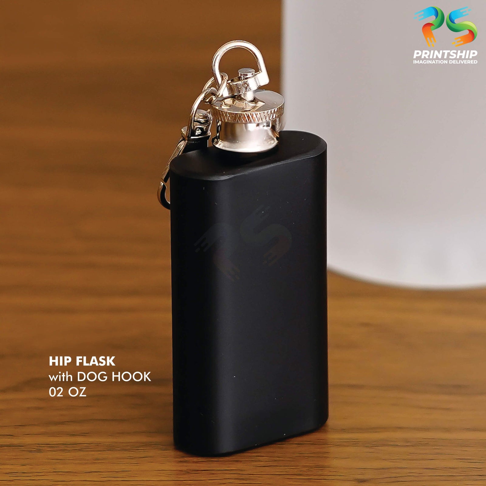 YuBingo Black Hip Flask With Dog Hook - Corporate Gift | YuBingo corporate gift