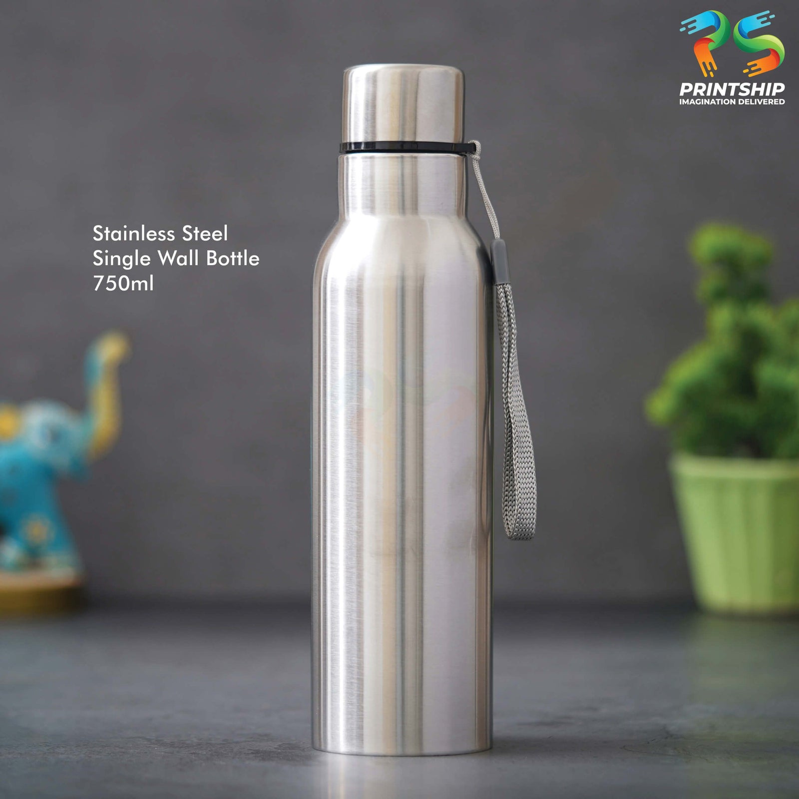 YuBingo 750 ML Single Wall Stainless Steel Bottle - Corporate Drinkware Gift - Water Bottles by YuBingo