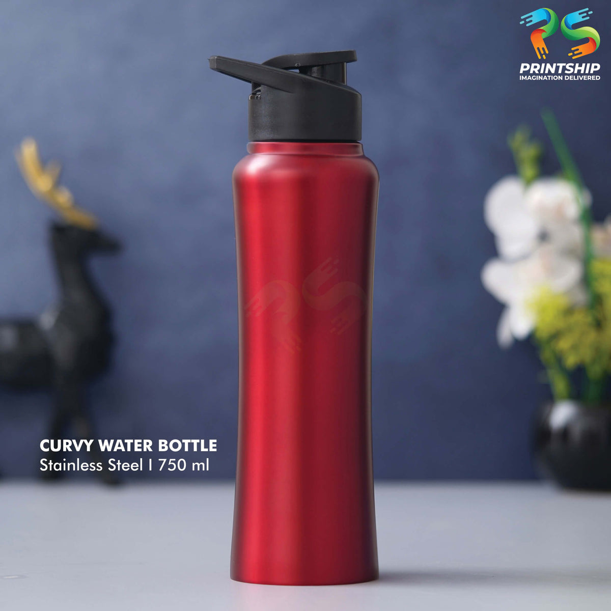 YuBingo Stylish Red Stainless Steel Bottle - 750 ML - Corporate Drinkware Gift - Water Bottles by YuBingo