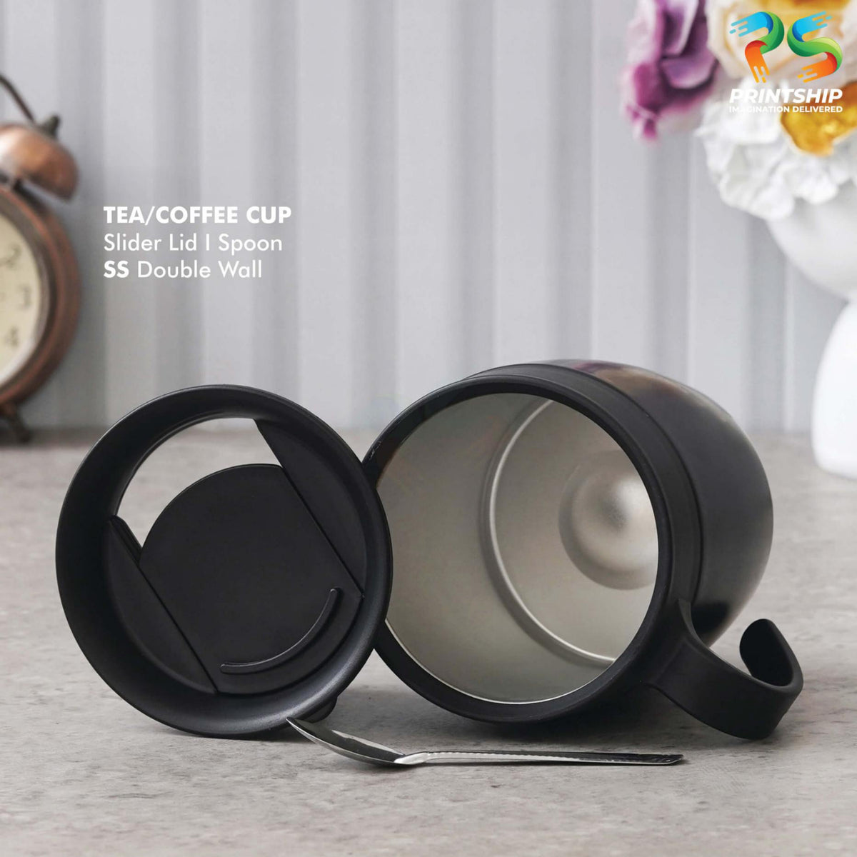 YuBingo Black Stainless Steel Mug 350ML - Corporate Gift | Product image 2