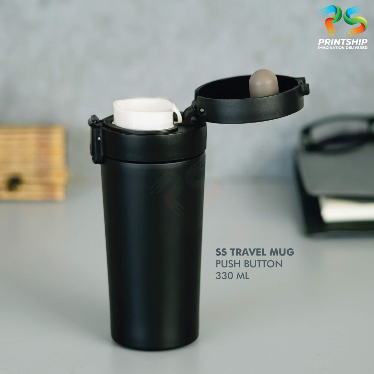 YuBingo Black Stainless Steel Mug 330ML - Corporate Gift | Product image 3