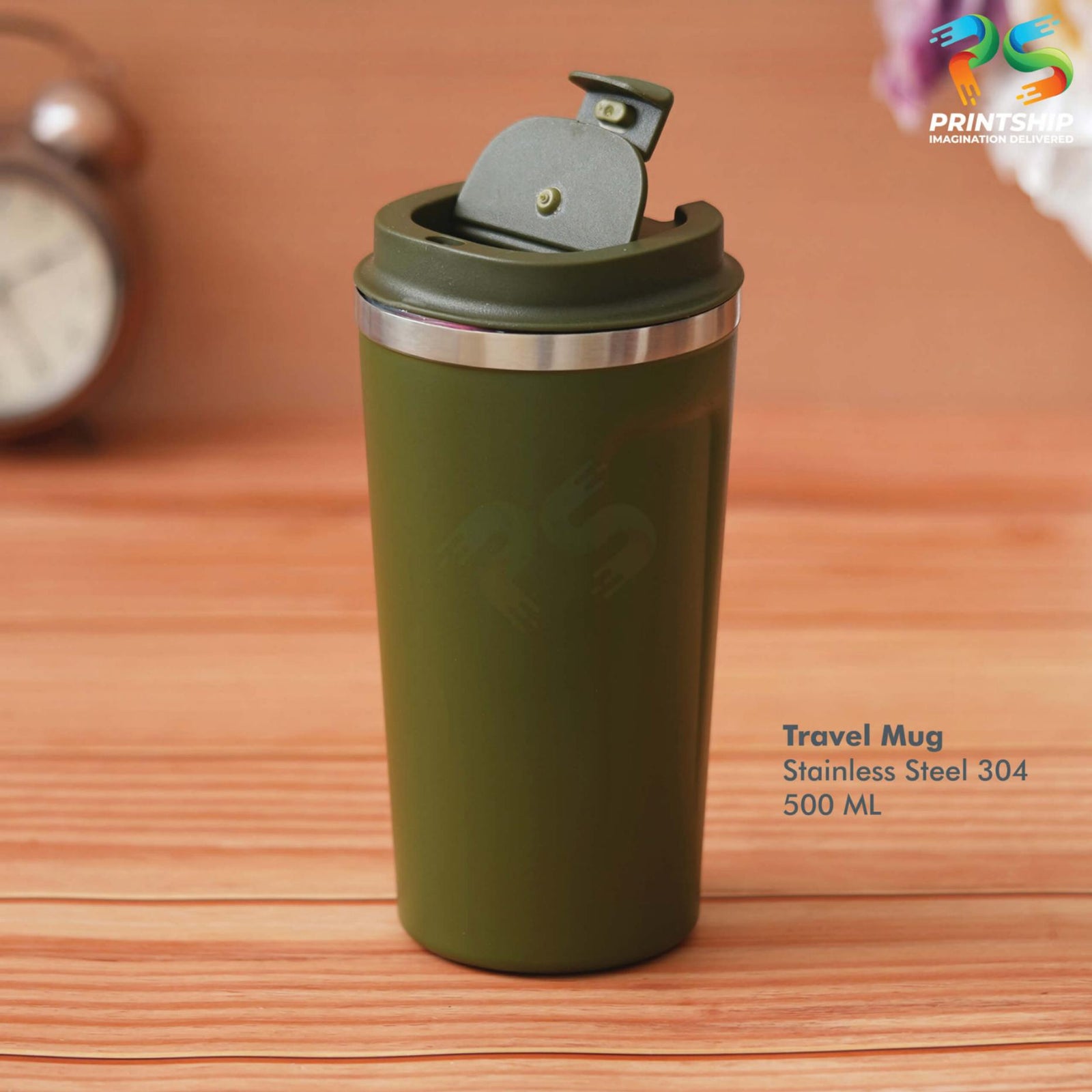 YuBingo Green Stainless Steel Mug 500ML - Corporate Gift | Product image 4