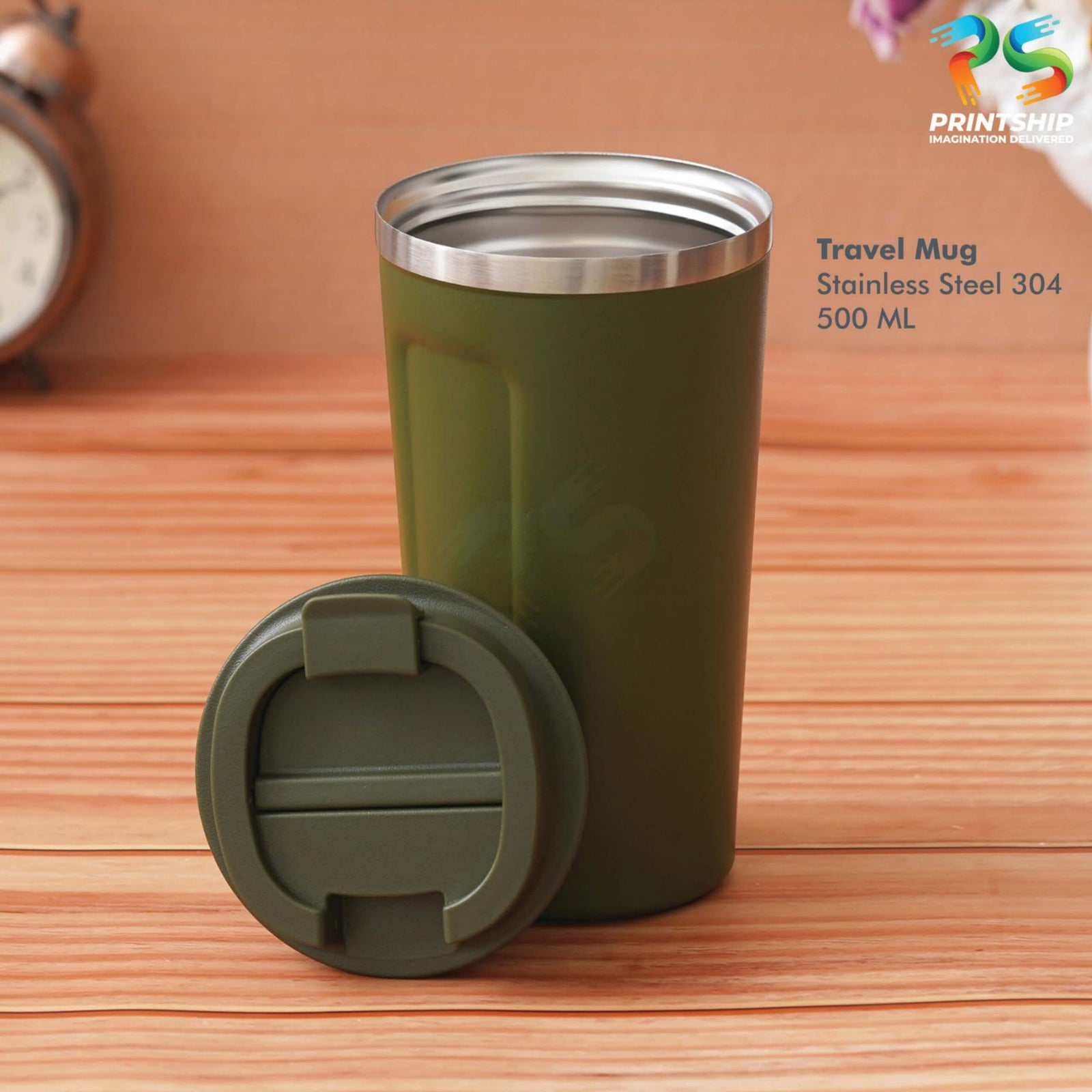 YuBingo Green Stainless Steel Mug 500ML - Corporate Gift | Product image 3