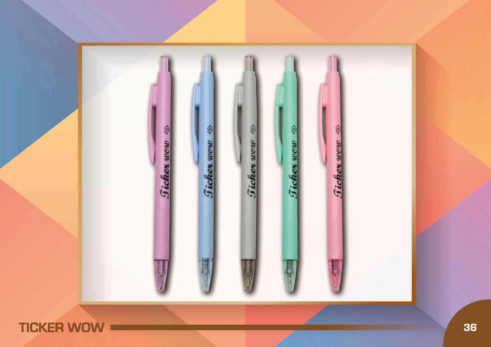 YuBingo TICKERWOW Pop Color Plastic Pen - Corporate Gift | YuBingo corporate pen gift