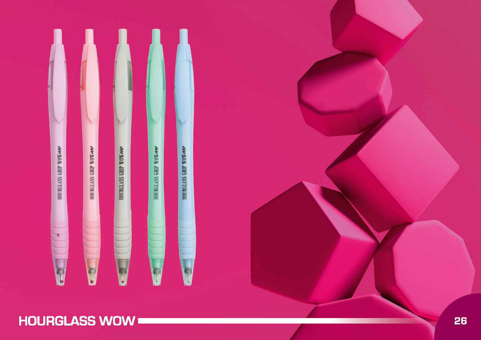 YuBingo HOURGLASSWOW Vibrant Plastic Pen - Corporate Gift | YuBingo corporate pen gift