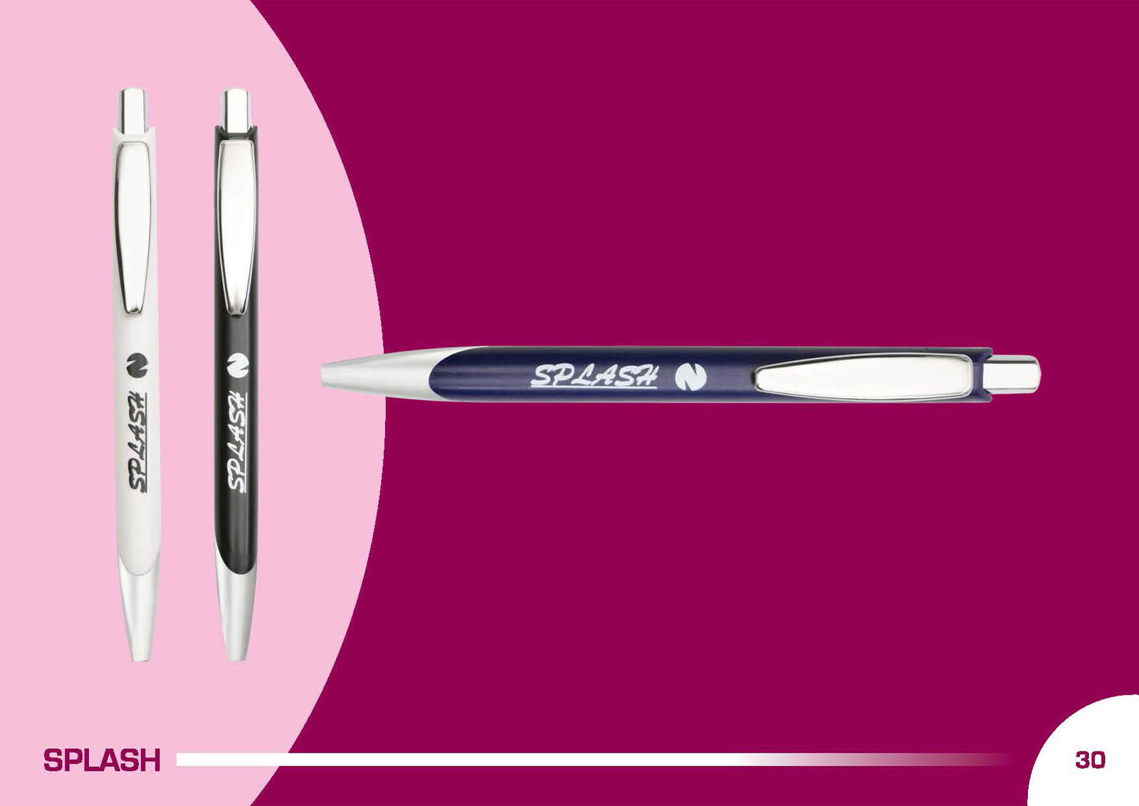 YuBingo SPLASH Bold Chrome Plastic Pen - Corporate Gift | YuBingo corporate pen gift