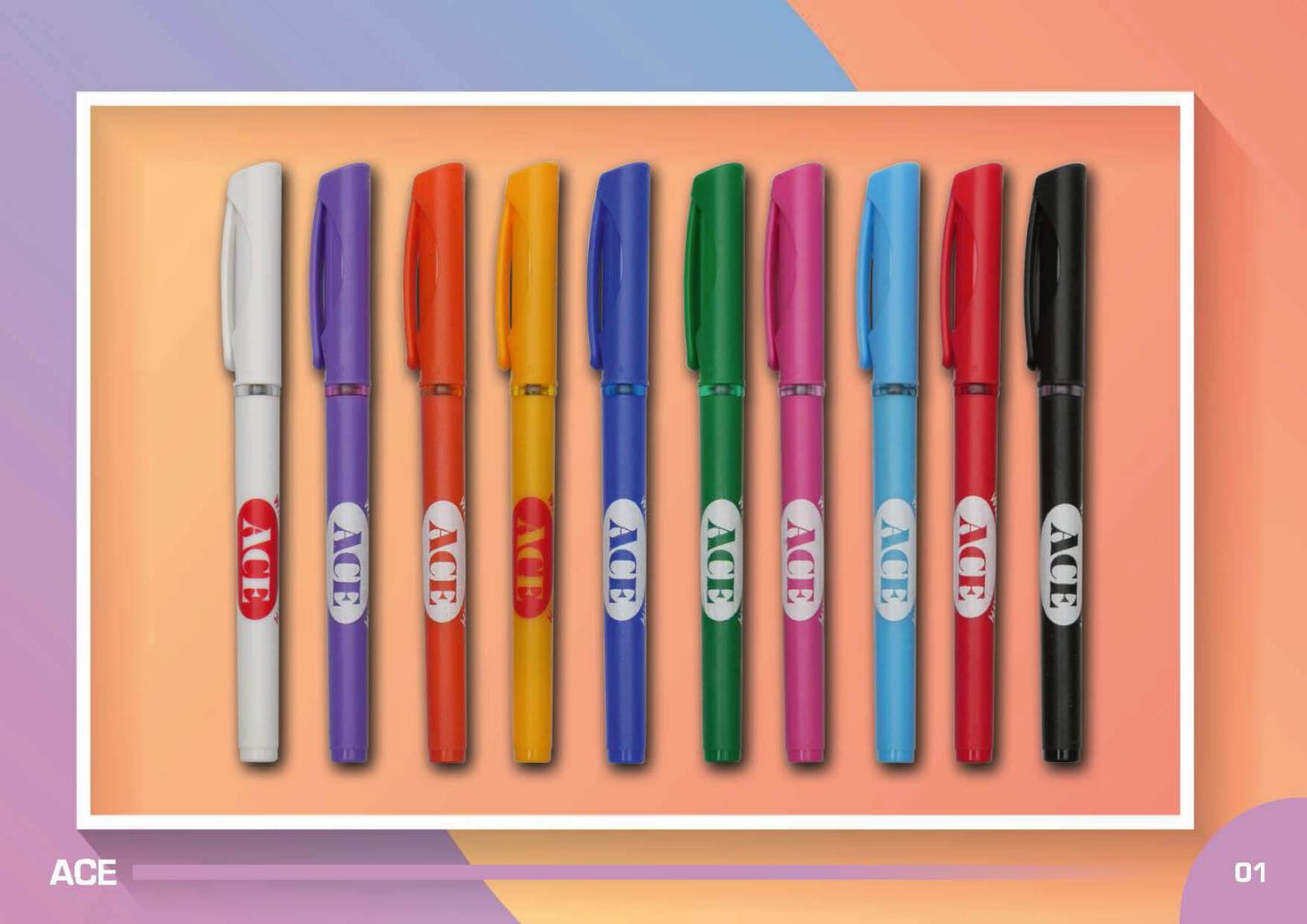 YuBingo ACE Multicolor Plastic Pen - Corporate Gift | YuBingo corporate pen gift