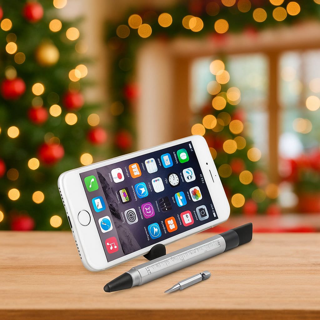 YuBingo L145 6 In 1 Pen With Phone Stand, Cleaner, Ruler, Tools And Stylus - Corporate Gift | YuBingo corporate pen gift