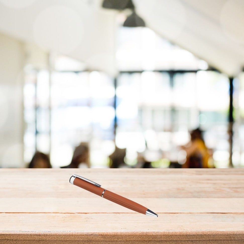 YuBingo L176 Groove: Brass Pen With Stripes - Black - Corporate Gift | Product image 3
