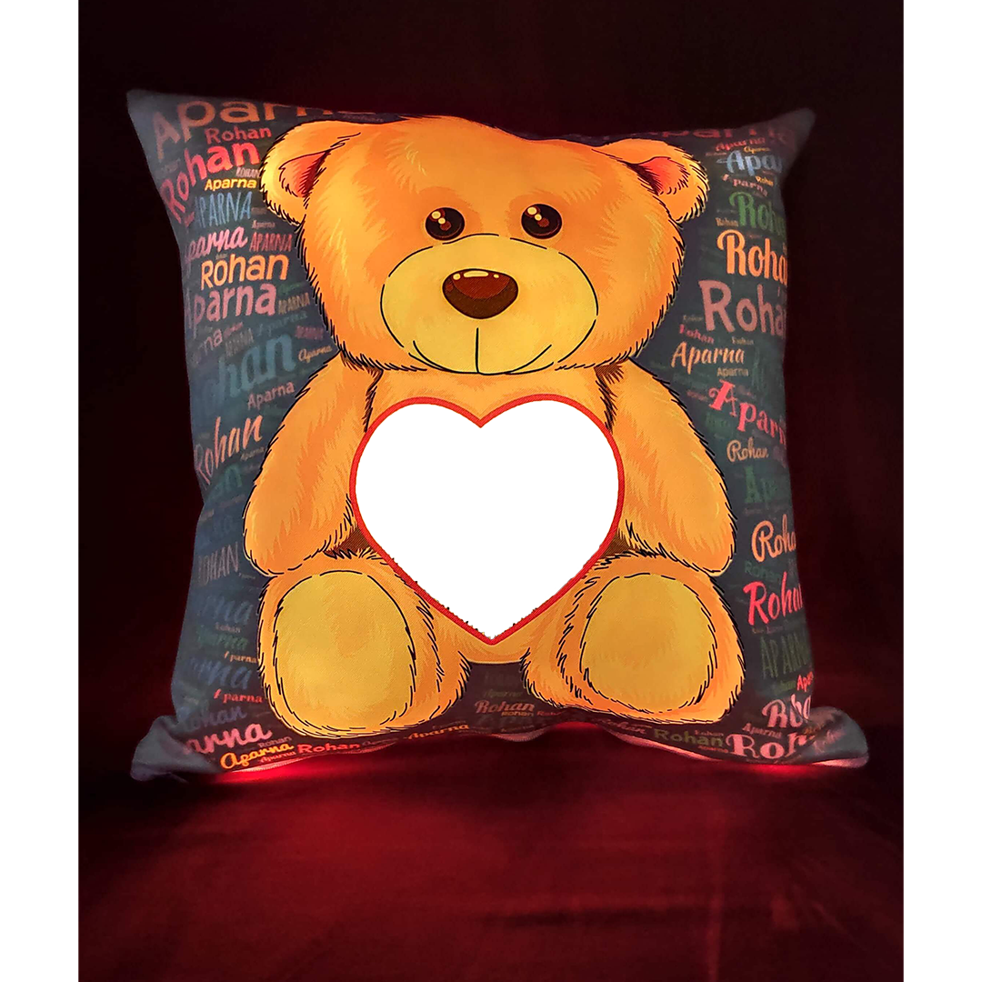LED Glowing Printed Cushion