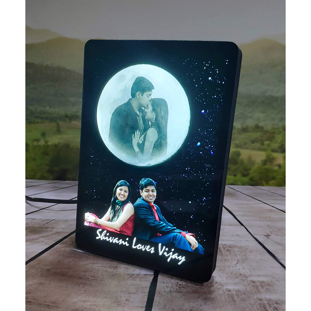 Magic Moon LED with Hidden Photo