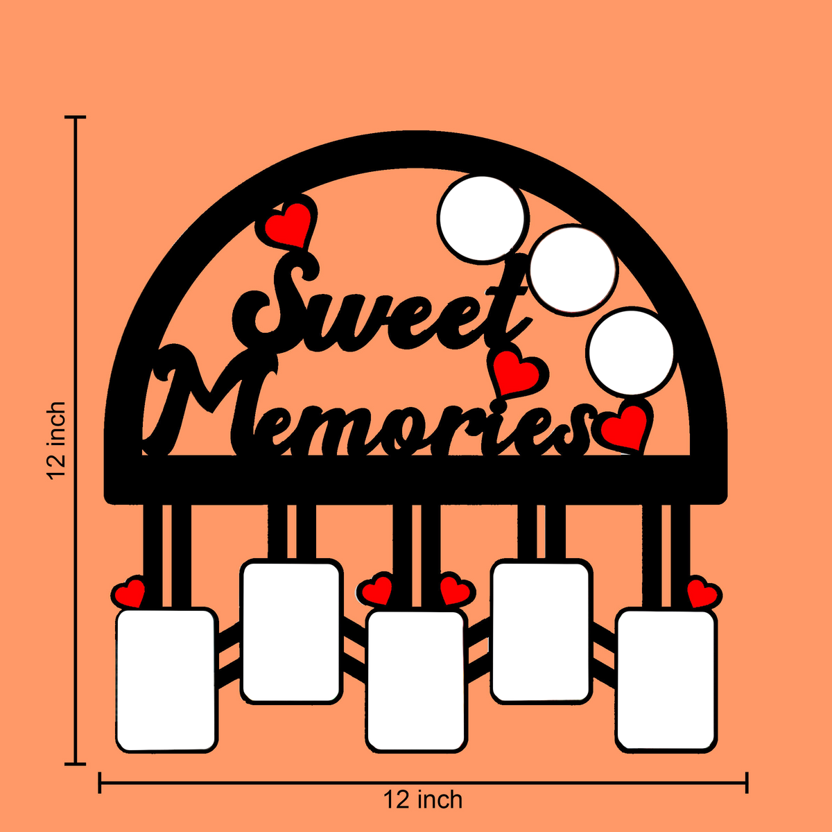 Laser Cut Photo Frame Sweet Memories Photos with Eight Photos