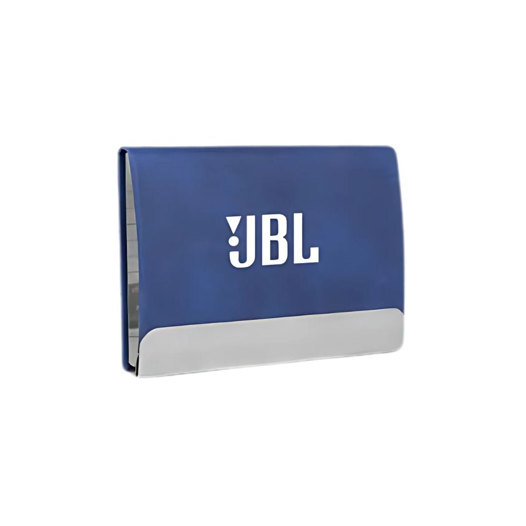 Stainless steel visiting card holder with blue finish