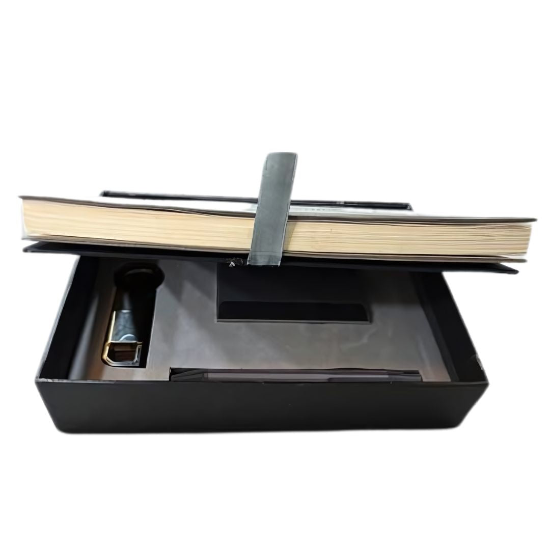 Compact 2-layer gift box with EVA hard foam slots