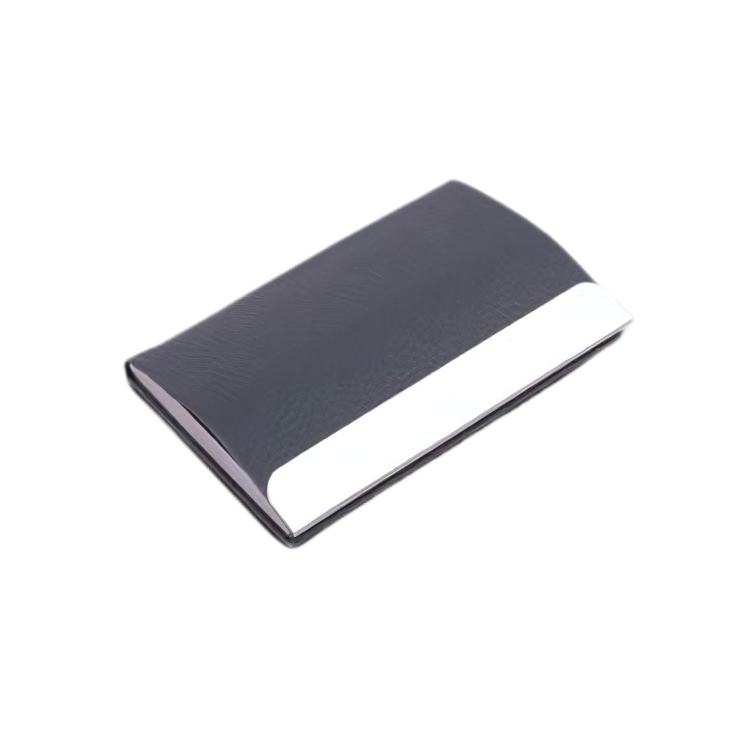 Stainless steel visiting card holder included in the set