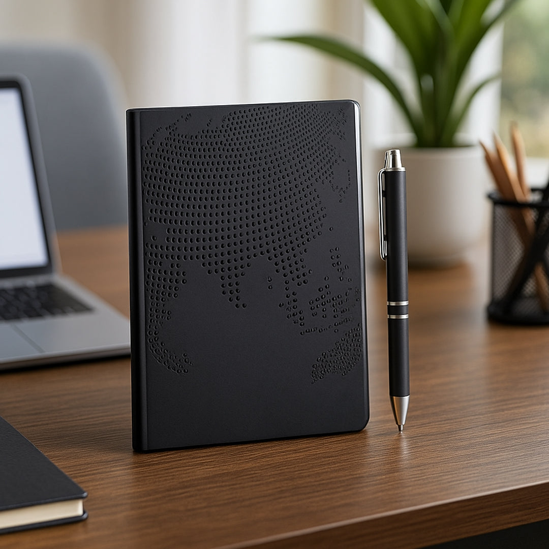 Q129 – Globe Notebook Gift Set: A5 Globe Notebook With Pen