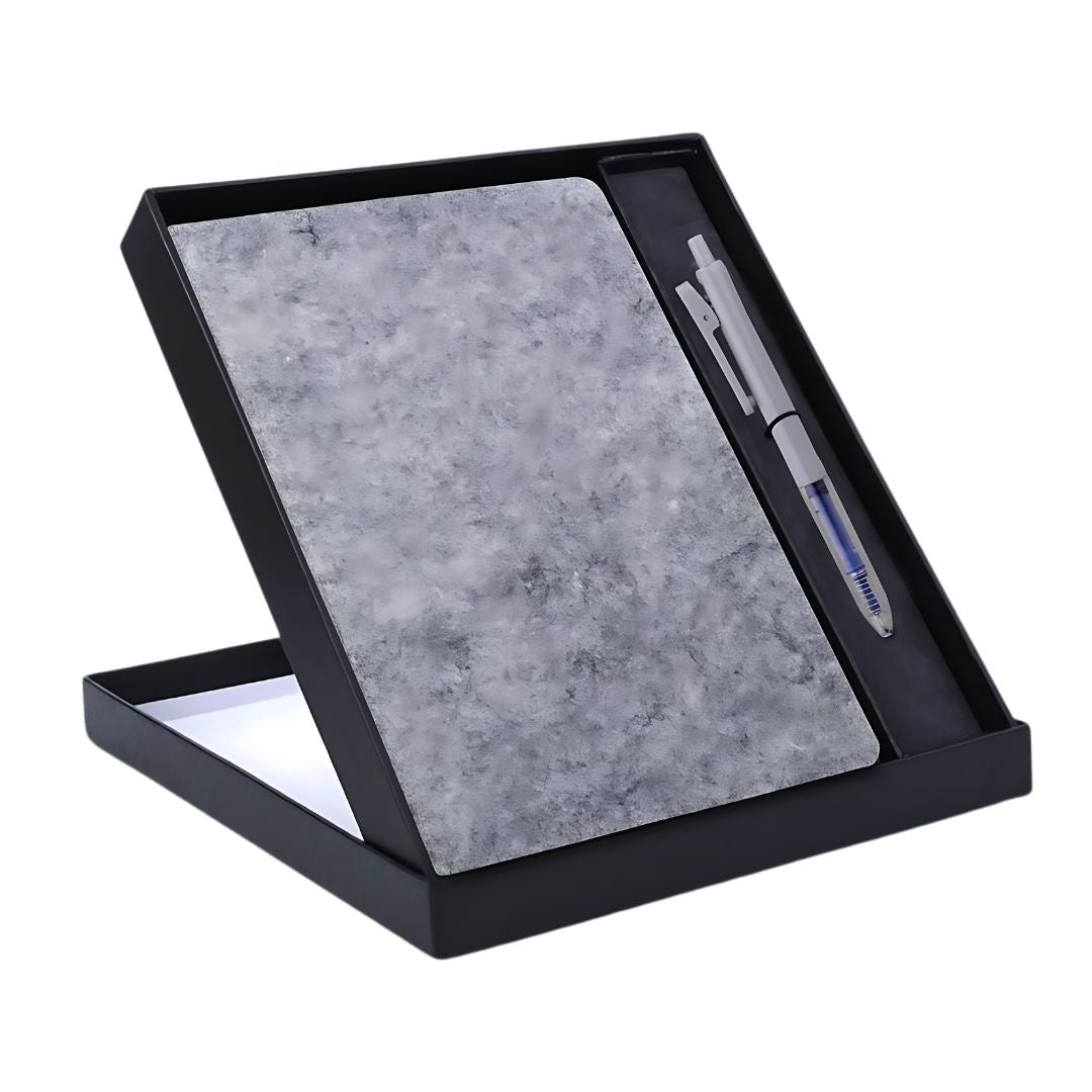 Eco-friendly felt notebook gift set with gel pen in premium box