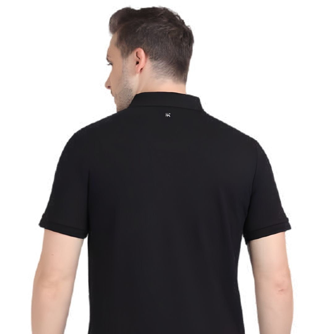 Rare Rabbit Premium Polo – Black (Unisex)