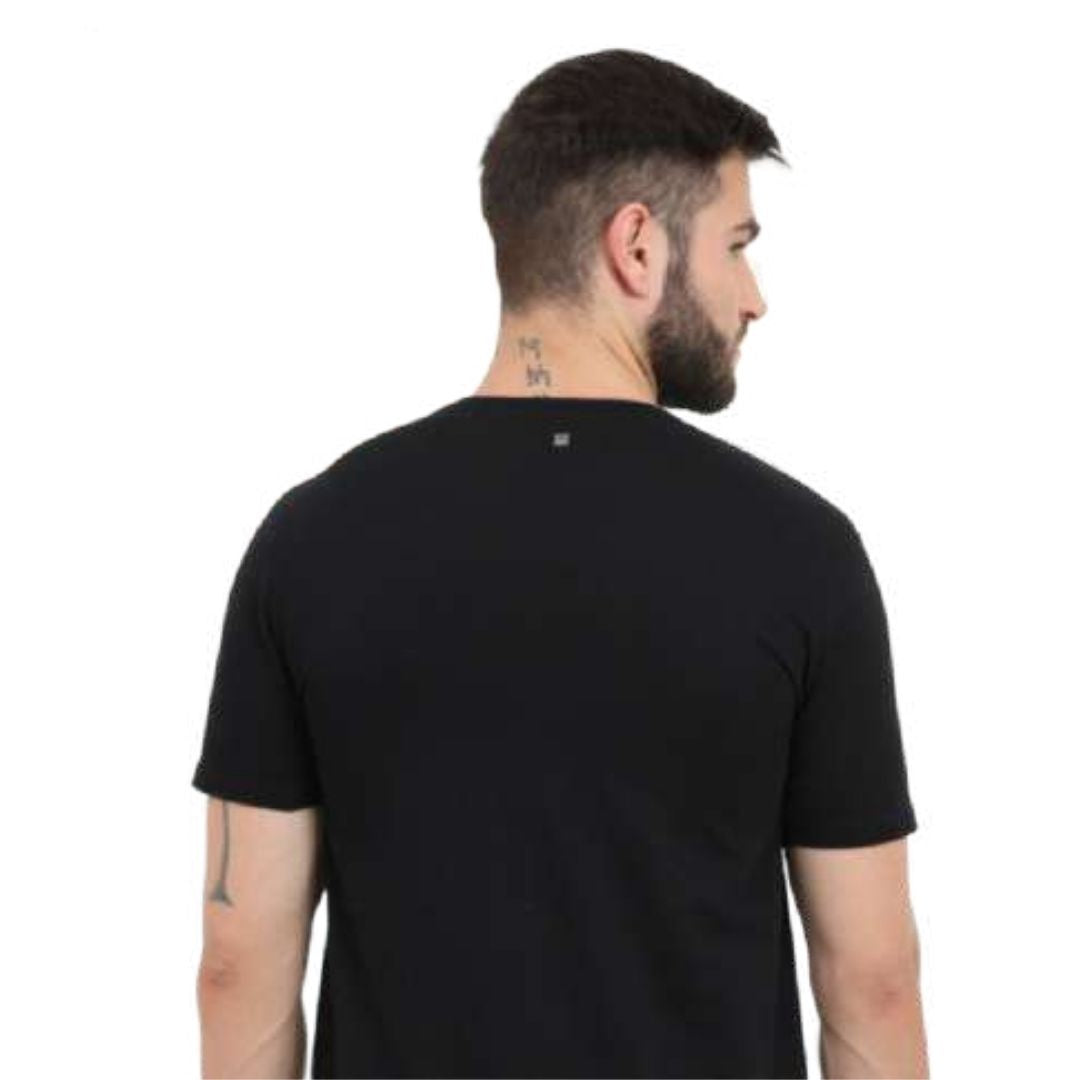 Rare Rabbit Black Round Neck Unisex T-Shirt