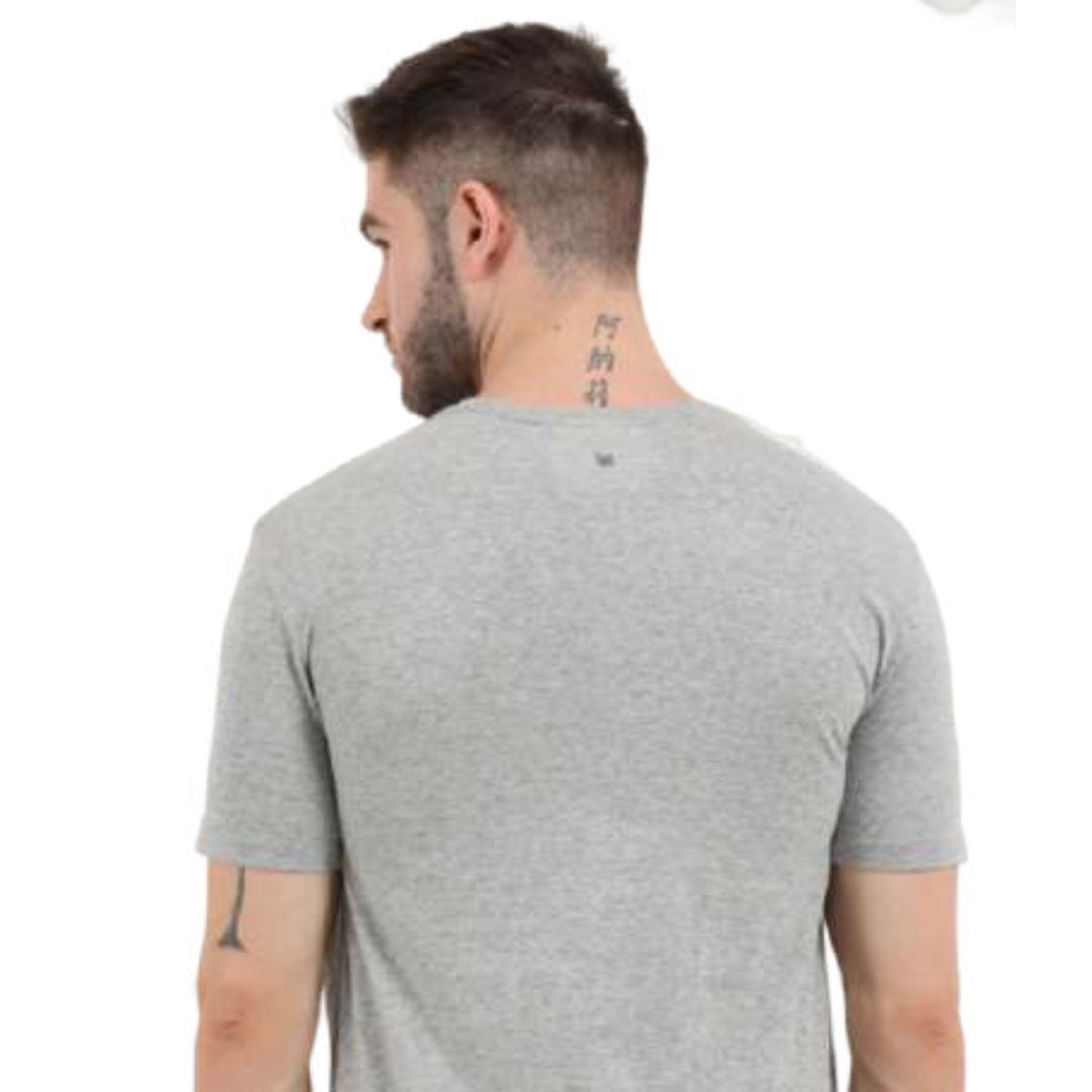 Rare Rabbit Grey Melange Round Neck T-Shirt