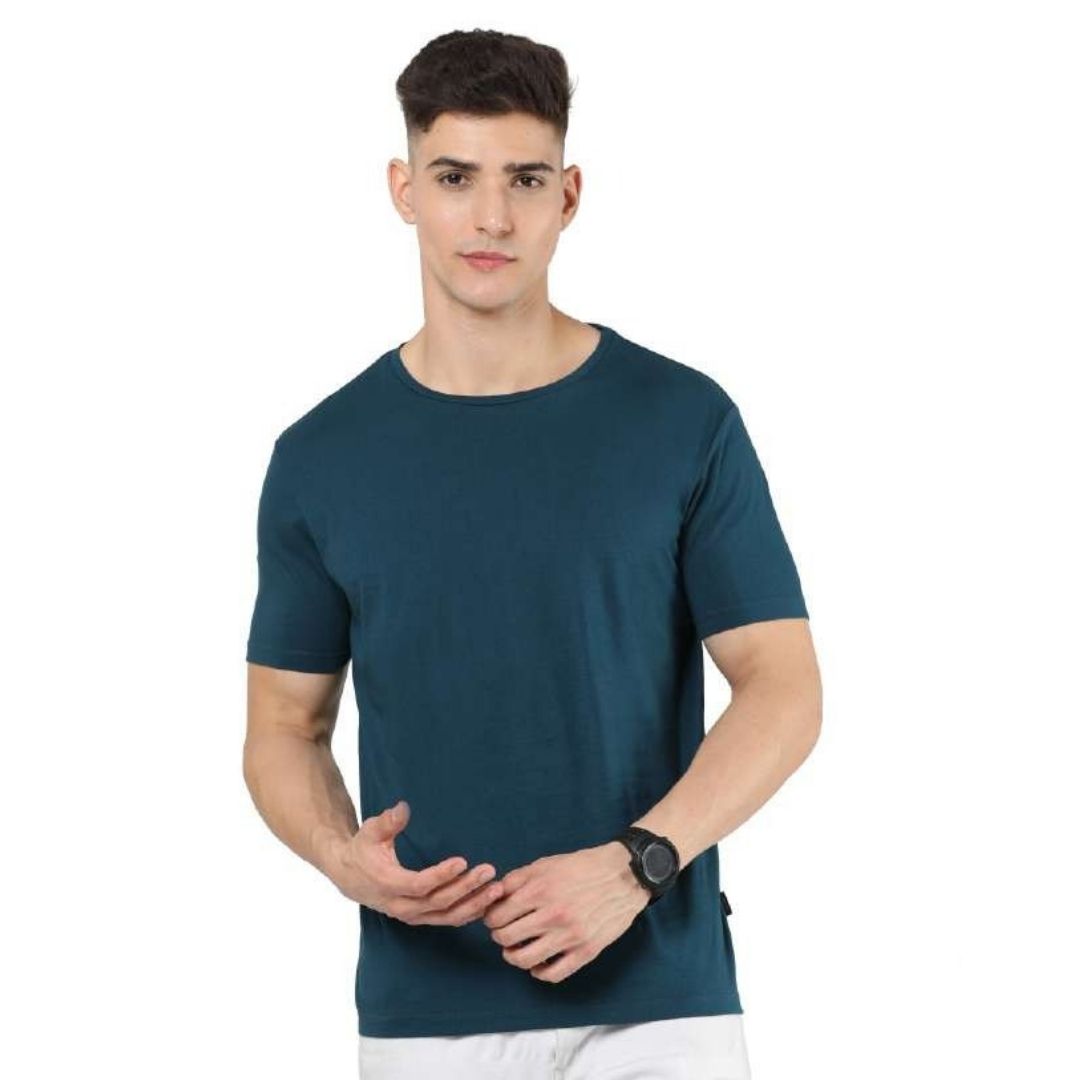 Rare Rabbit Round Neck T-Shirt – Petrol (Unisex)