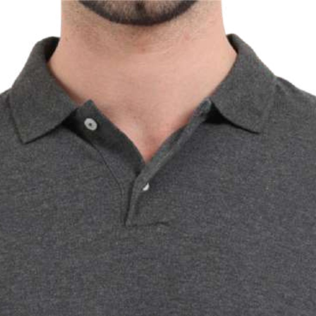 Rare Rabbit Charcoal Melange Polo Tee