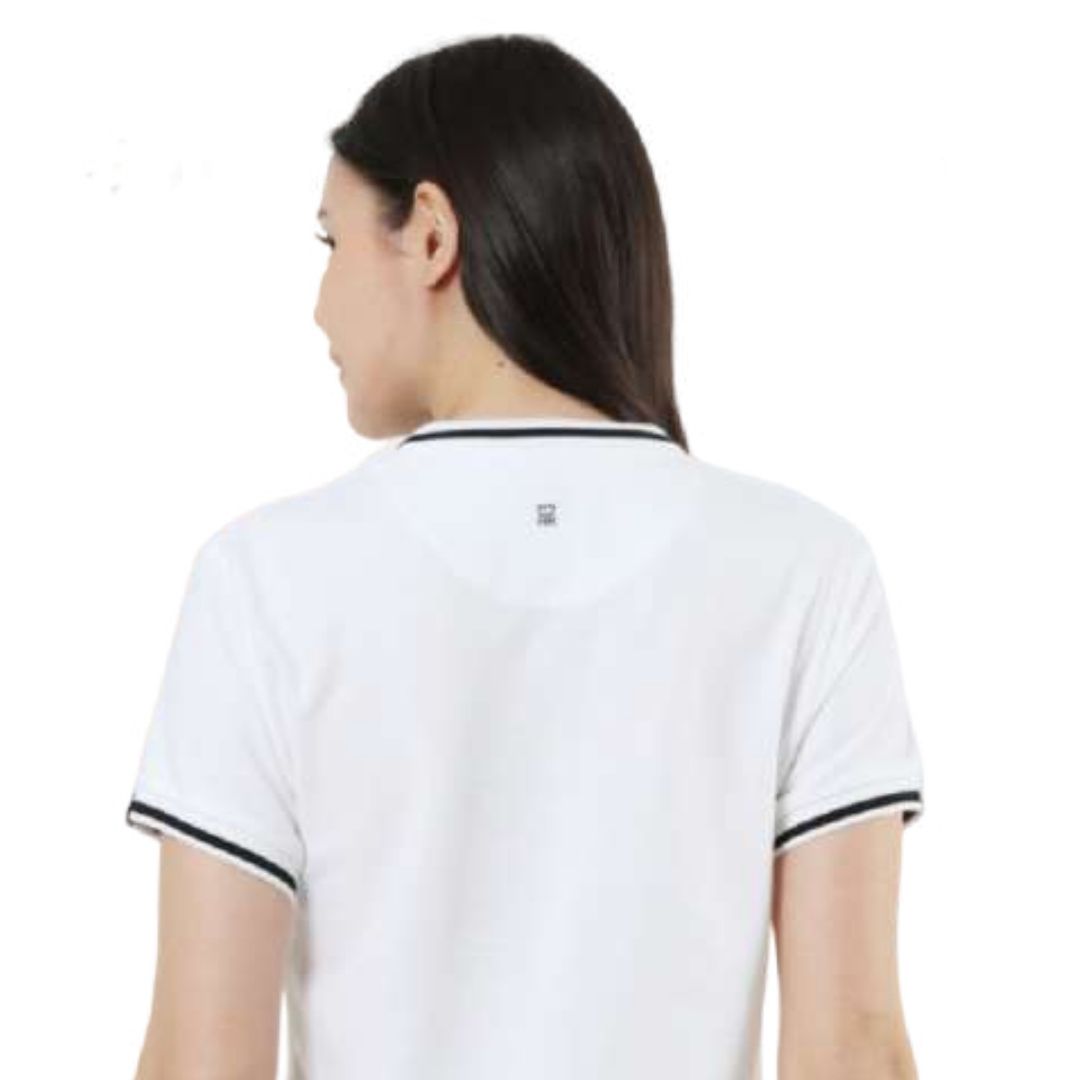Rare Rabbit Women’s Polo Tee with Black Tipping