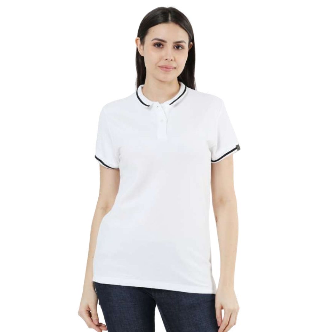 Rare Rabbit Women’s Polo Tee with Black Tipping
