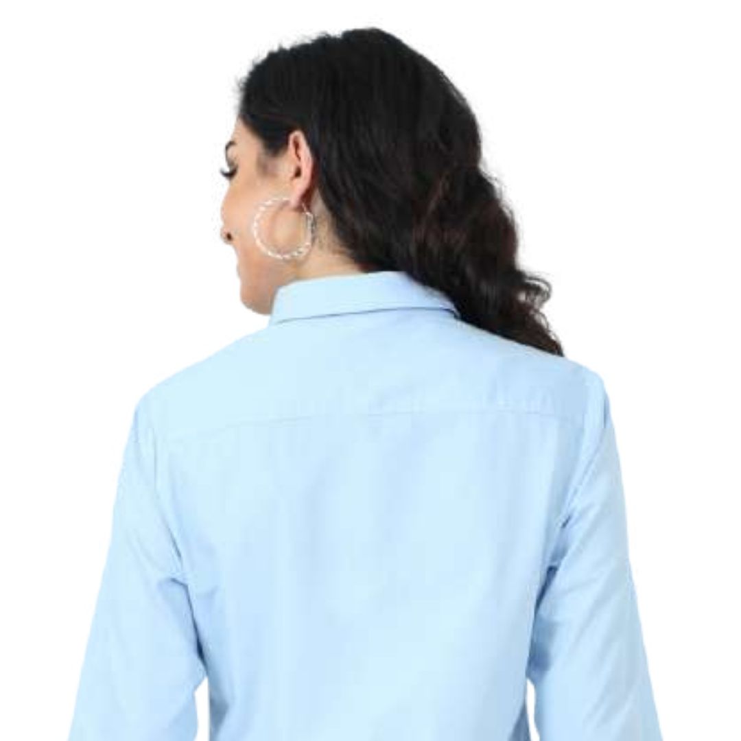 Rare Rabbit Sky Blue Cotton Formal Shirt