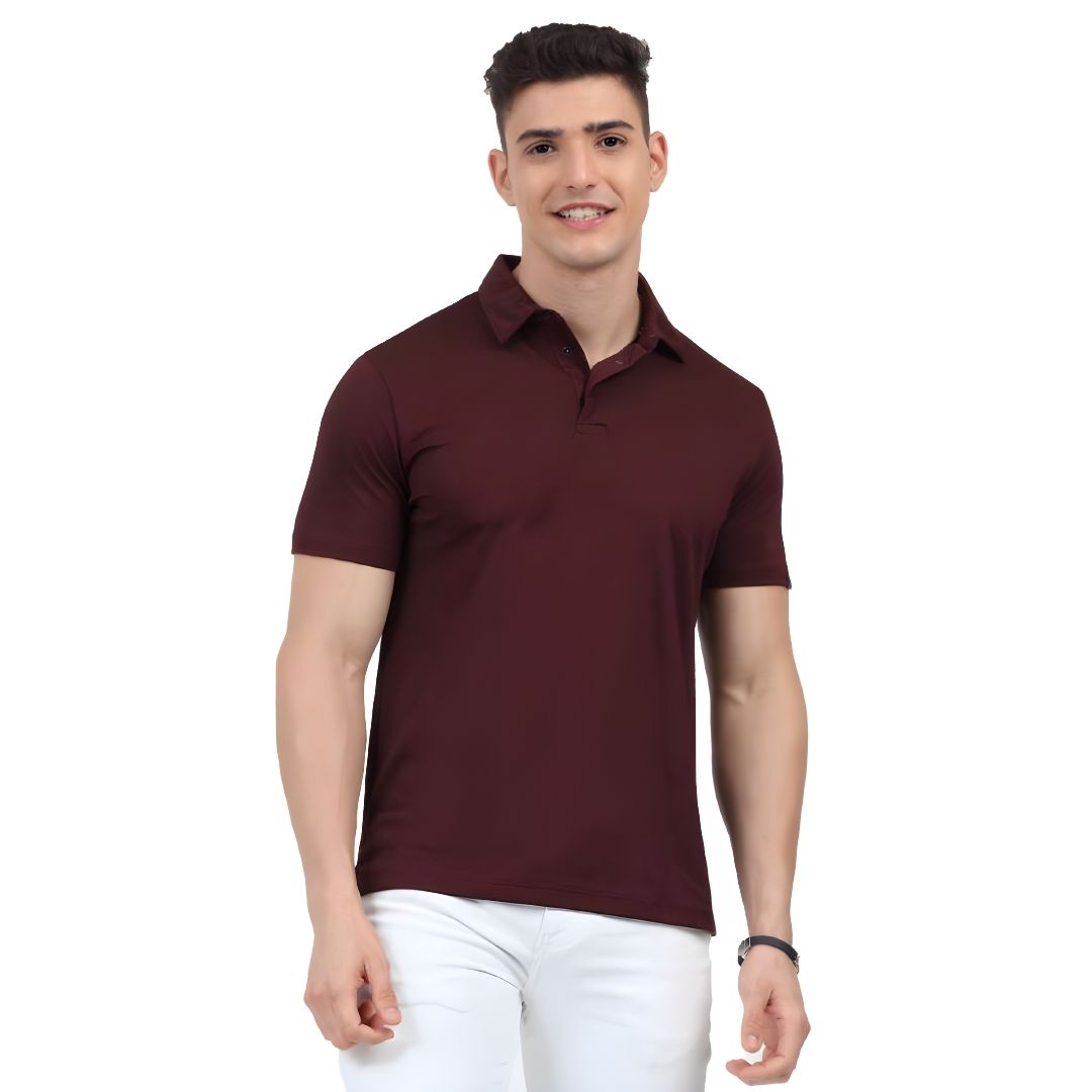 Rare Rabbit Signature Polo – Maroon (Unisex)