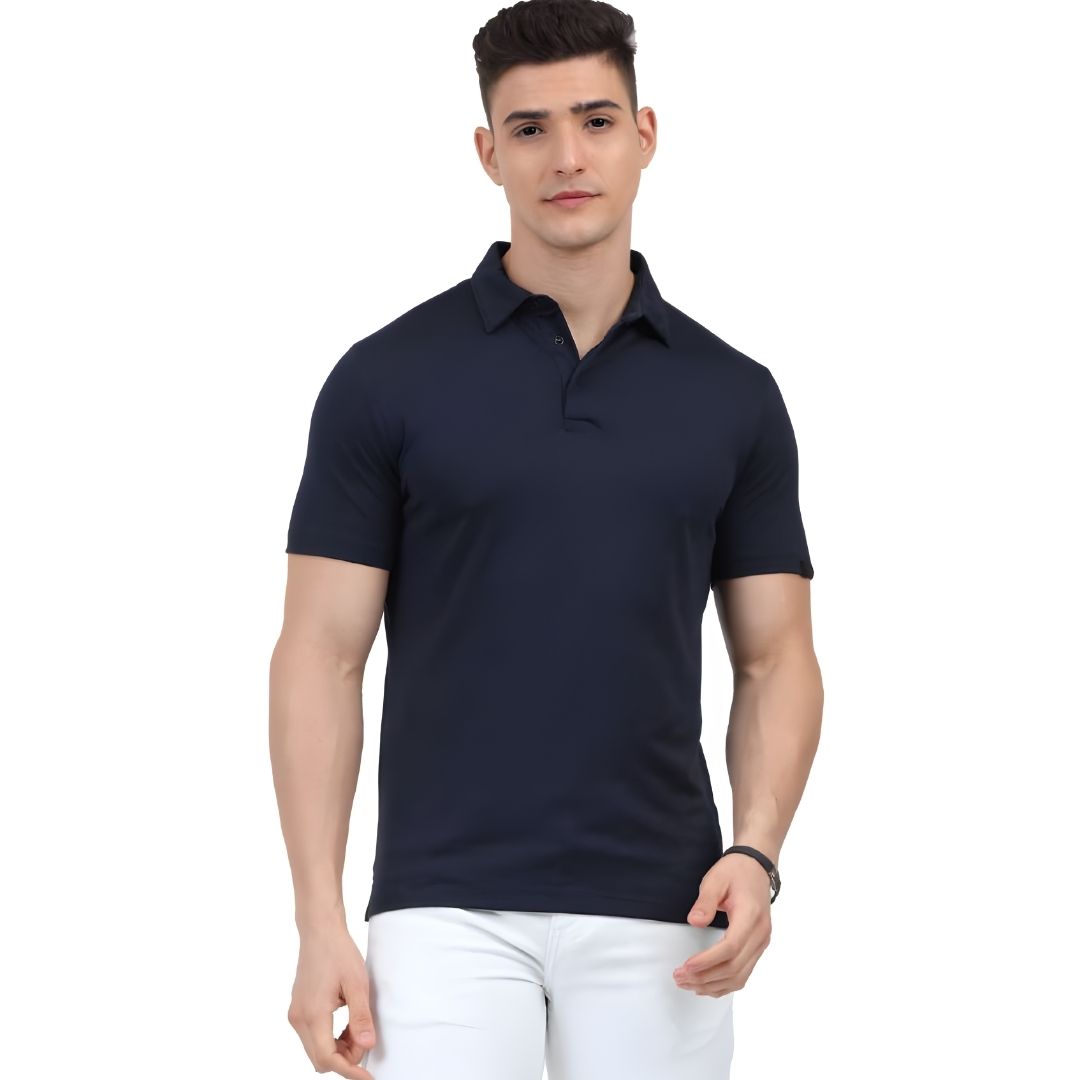 Rare Rabbit Signature Polo – Navy Blue