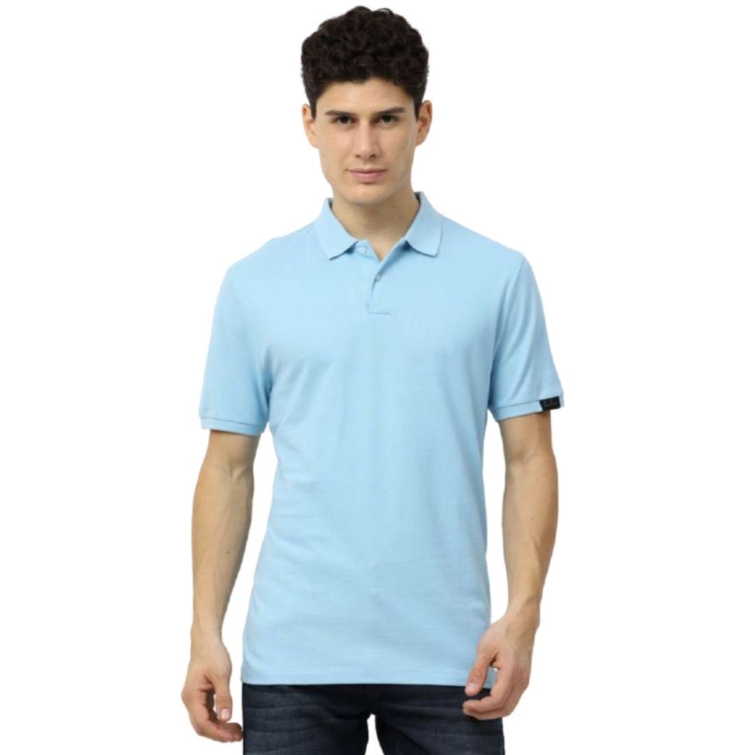 Rare Rabbit Sky Blue Polo Tee