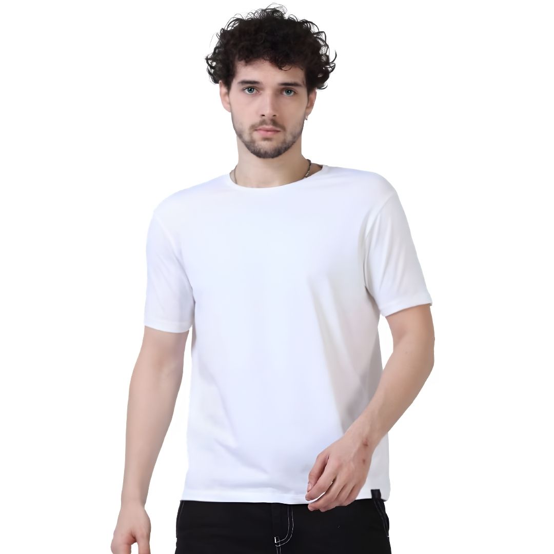 Rare Rabbit Signature Round Neck Unisex Tee – White