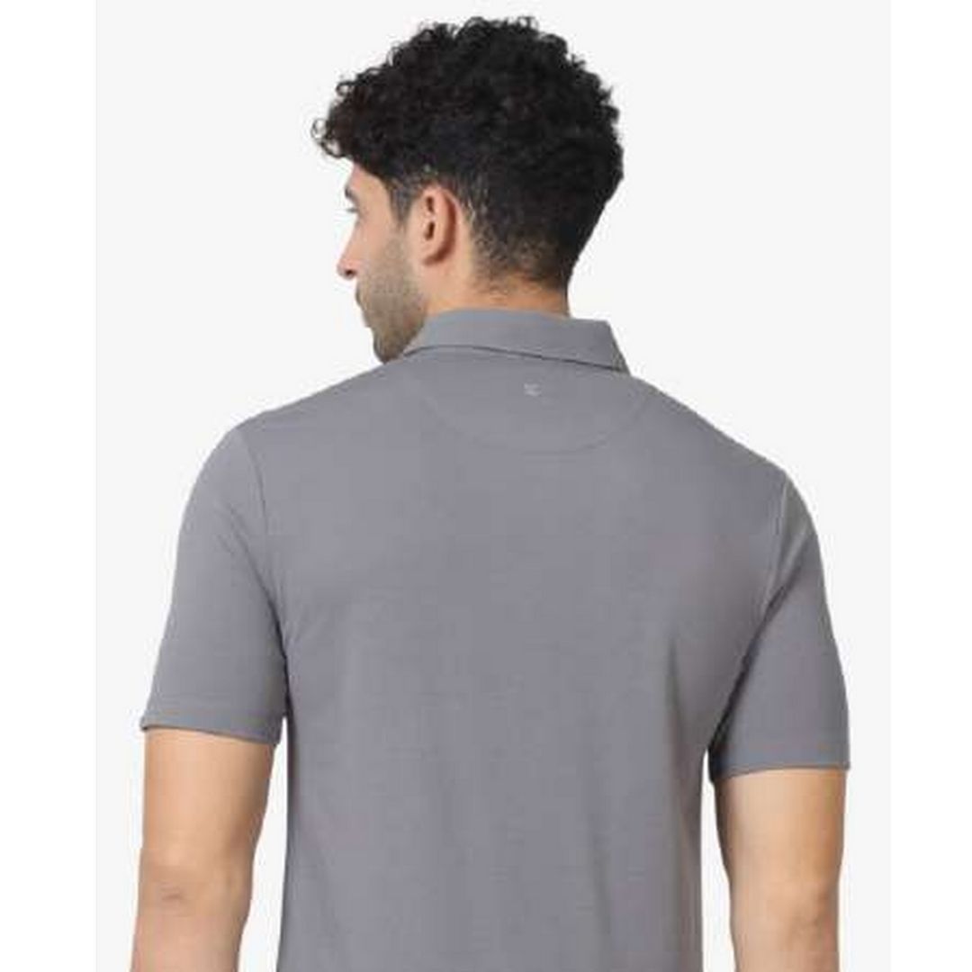 Rare Rabbit Signature Polo – Metallic Grey (Unisex)