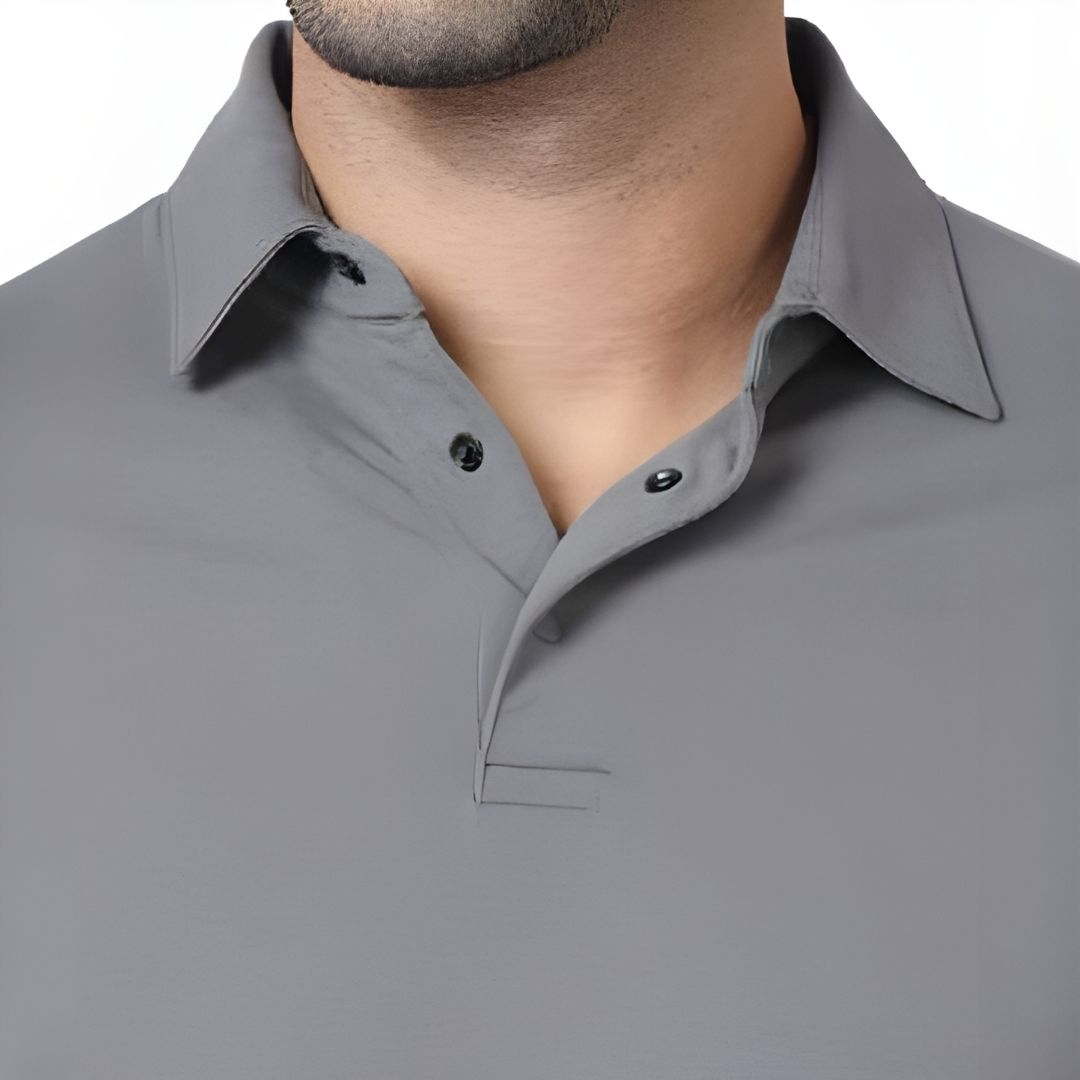 Rare Rabbit Signature Polo – Metallic Grey (Unisex)