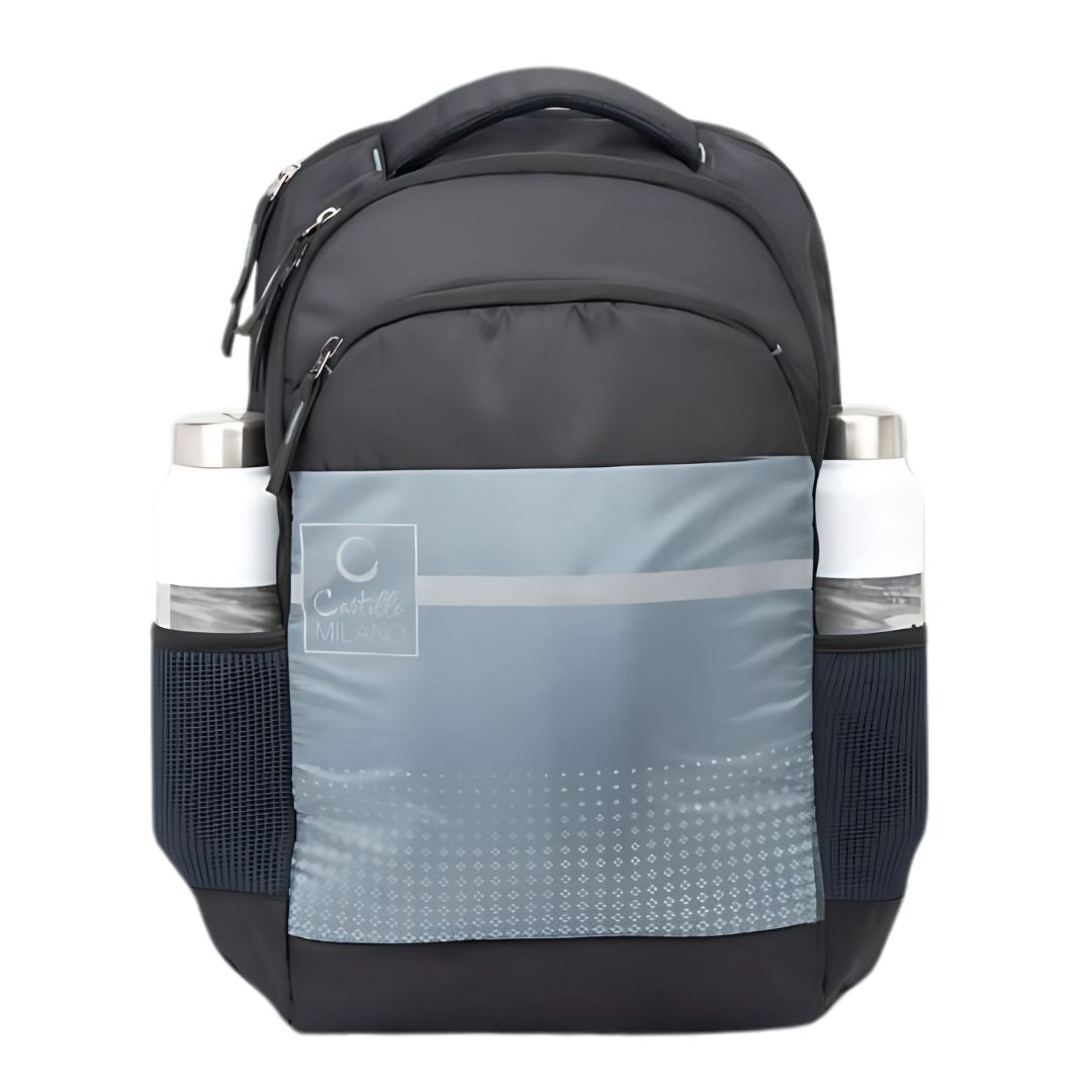 Castillo Milano designer laptop bag front view with dual-tone finish