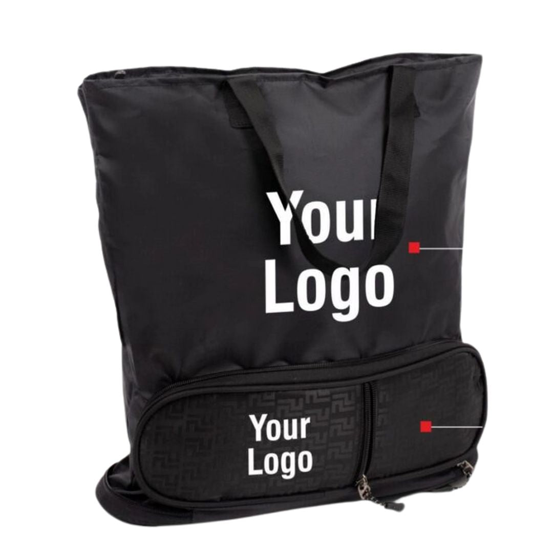 Foldable shopping bag with custom logo branding option
