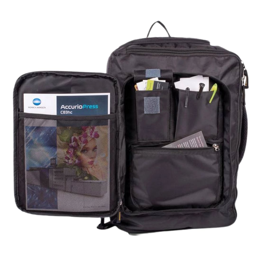 Overnighter bag with multiple organizer pockets for documents and accessories