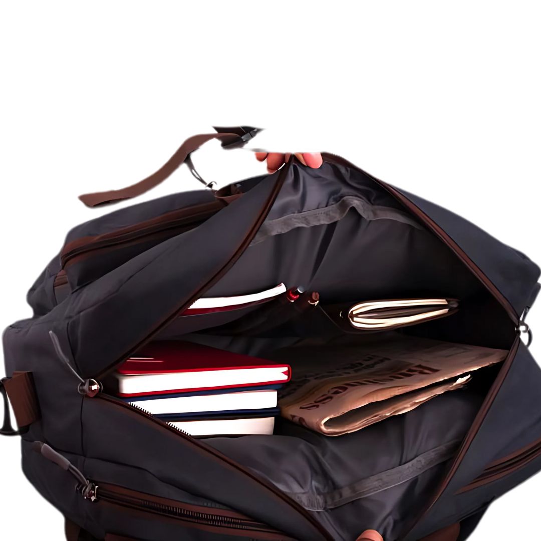 Castillo Milano S41 Convertible Sling Laptop Bag – padded laptop compartment with laptop partially inserted