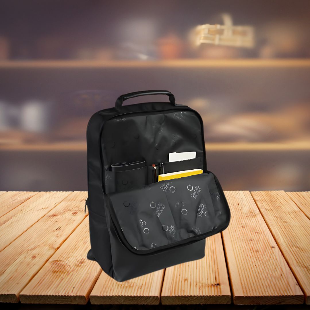 Front view of Castillo Milano Taylor elegant PU backpack
