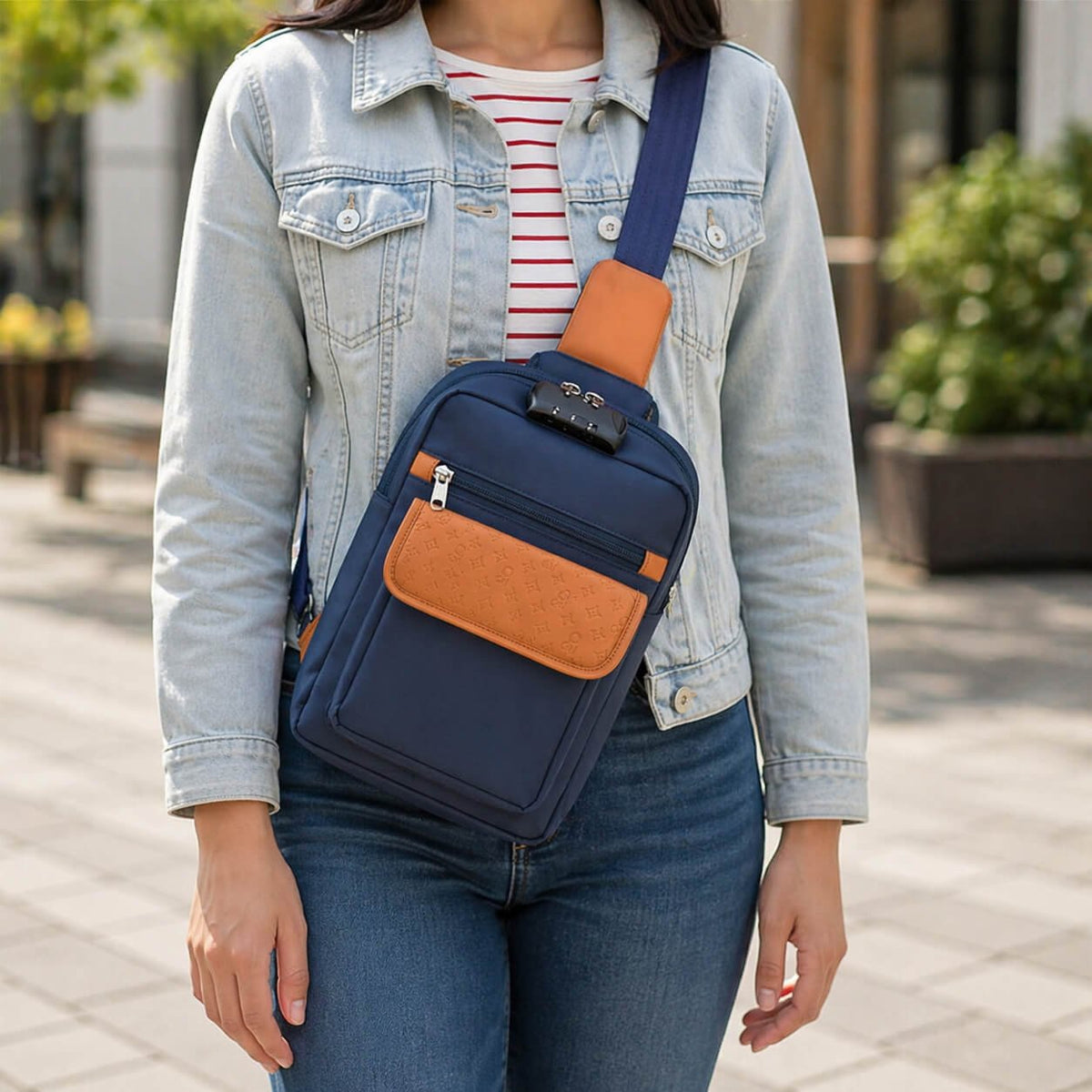 Nomad Blu: Premium travel sling bag with Side lock  — corporate gift