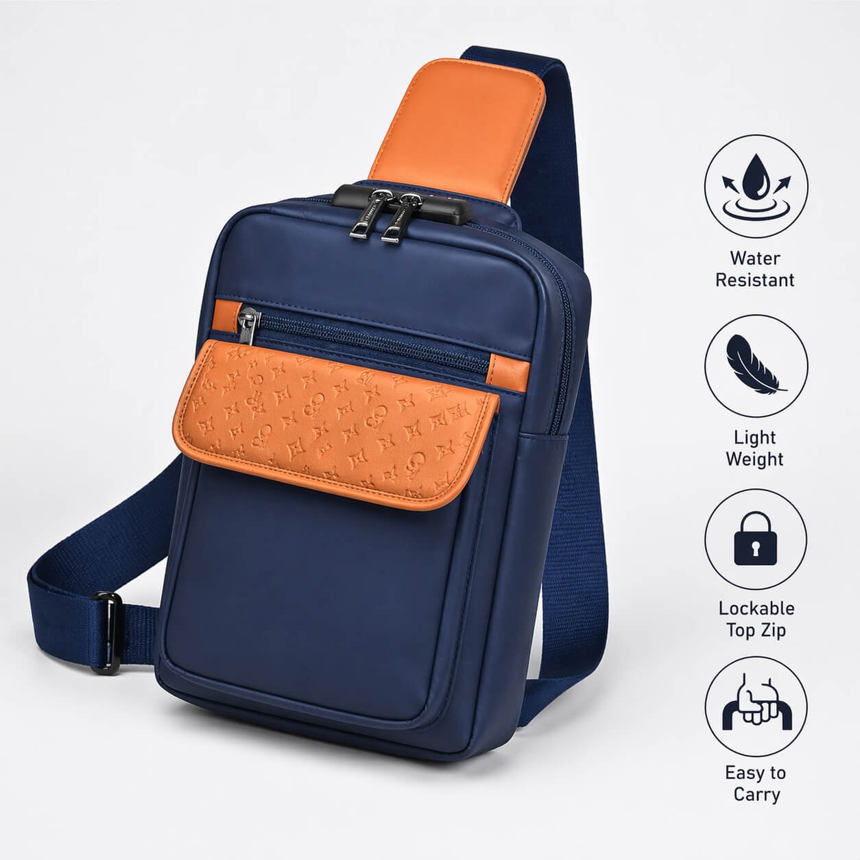 Nomad Blu: Premium travel sling bag with Side lock  — corporate gift