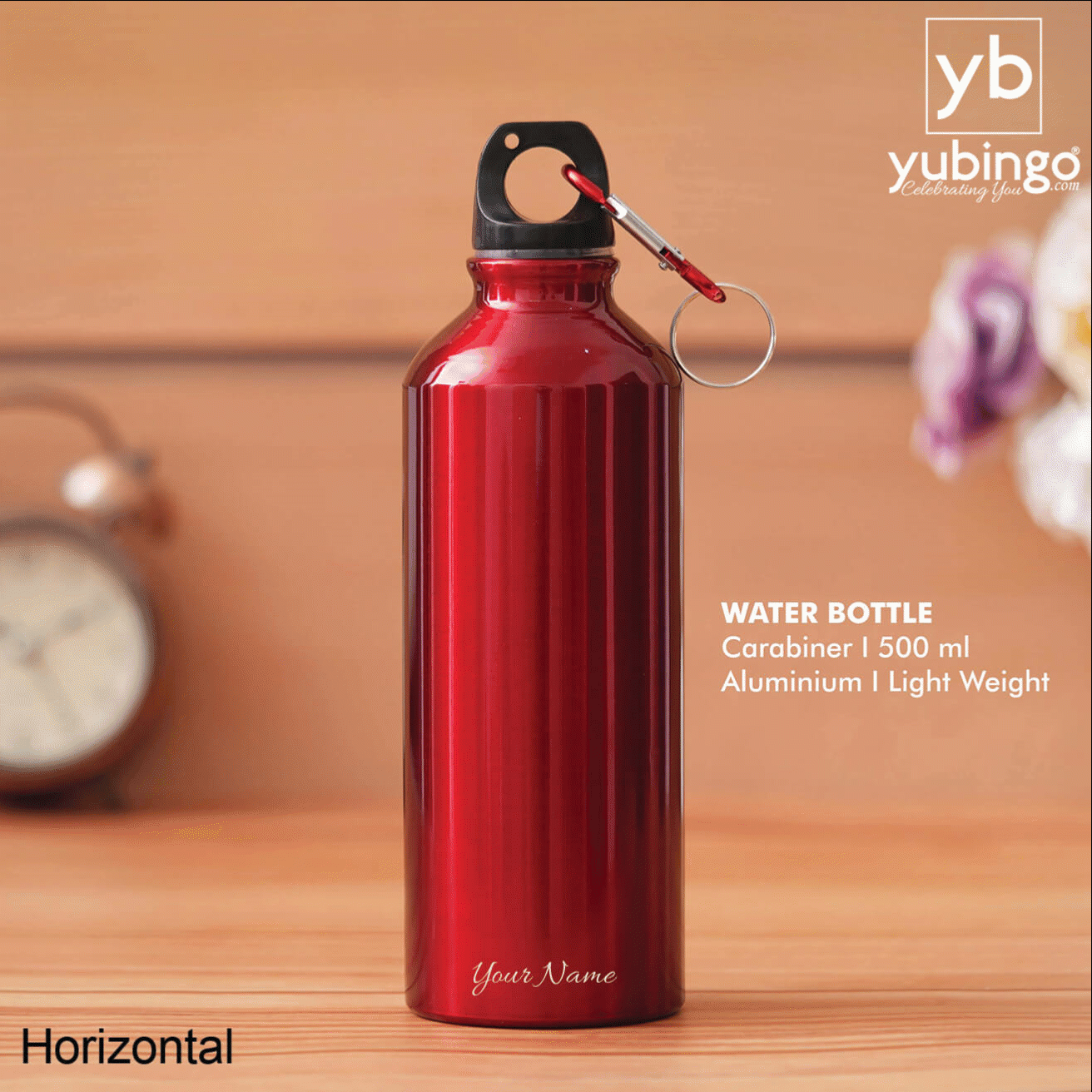 Customizable Red Aluminum Sports Bottle - Ideal for Personal & Corporate Gifts