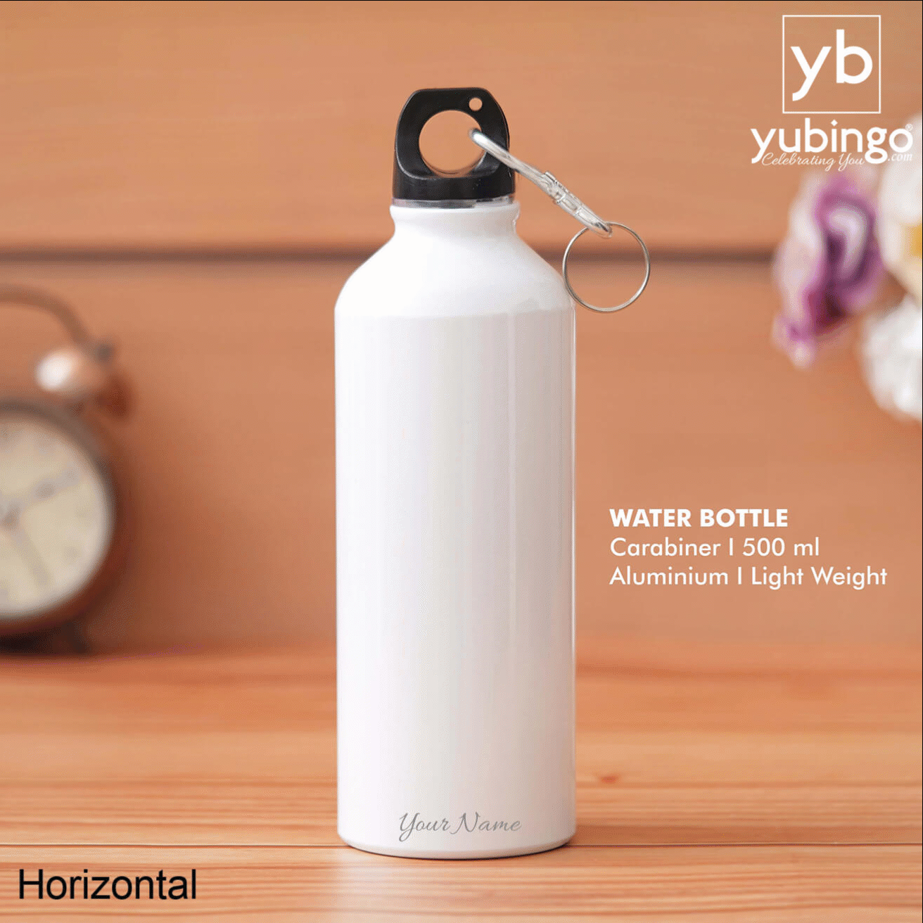 Customizable White Aluminum Sports Bottle - Perfect for Gifting