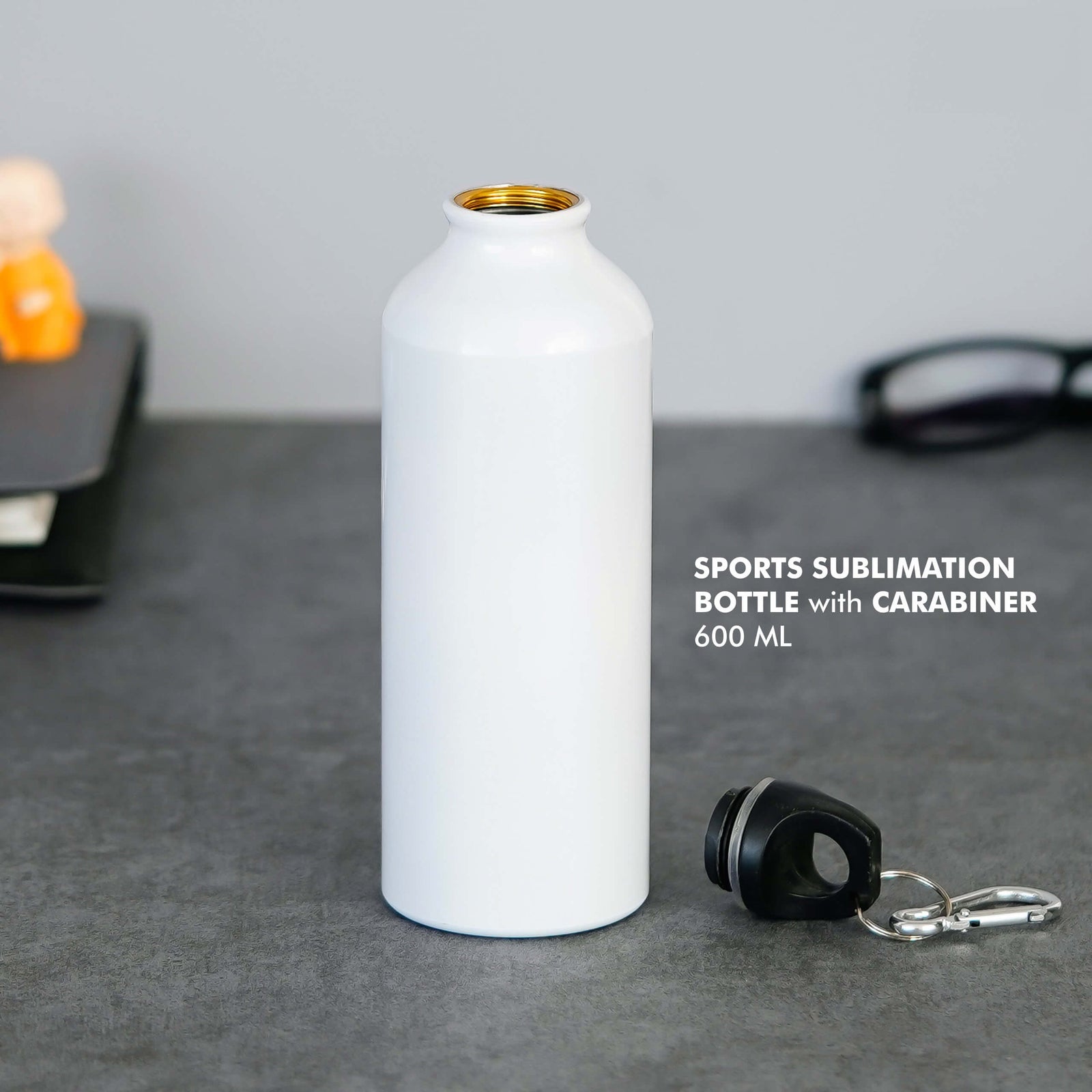 Customizable White Aluminum Sports Bottle - Perfect for Gifting