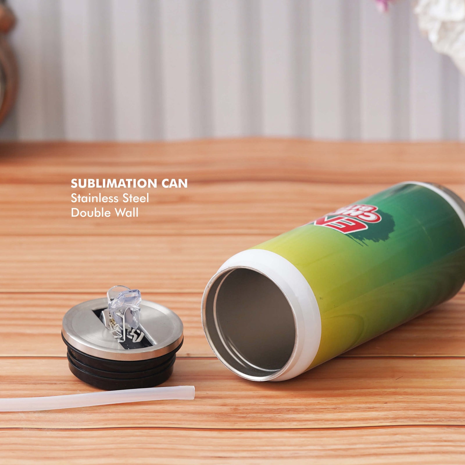 Customizable White Stainless Steel Can with Double Wall