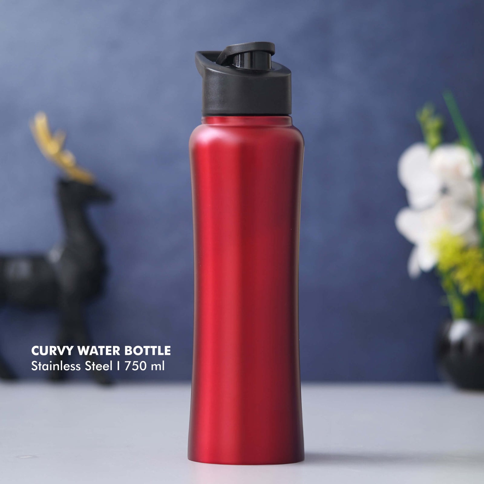 Customizable Red Stainless Steel Bottle - 750 ML