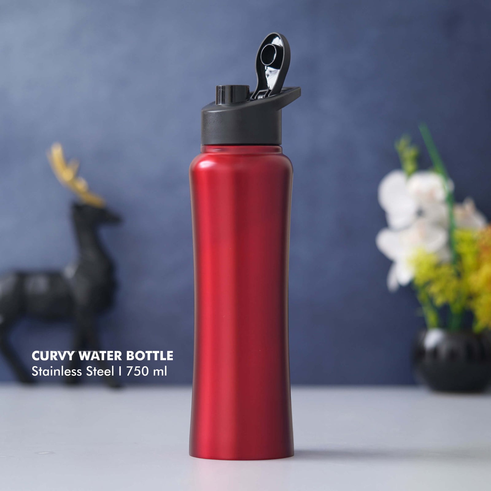 Customizable Red Stainless Steel Bottle - 750 ML